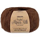 DROPS Brushed Alpaca Silk Uni Colour - 38 chocoladebruin - Wol Garen