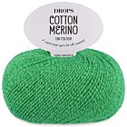 DROPS Cotton Merino Uni Colour - 37 papegaai groen - Wol/Katoen Garen