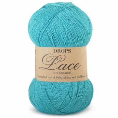 drops lace kantgaren bol in turquoise kleur