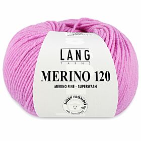 Lang Yarns Merino 120 - 19 lila - Merinowol Garen