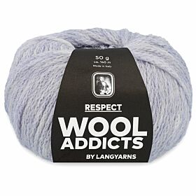 WoolAddicts Respect 20 ijsblauw - Merino/Alpaca Garen