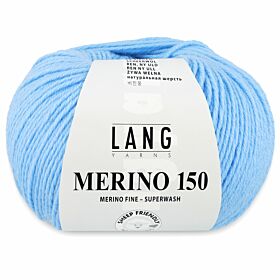 Lang Yarns Merino 150 - 20 lichtblauw / hemelsblauw - Merinowol Garen