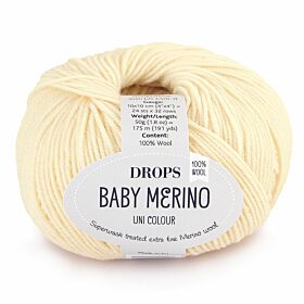 DROPS Baby Merino Uni Colour - 03 zachtgeel - Wol & Garen