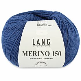 Lang Yarns Merino 150 - 34 donker denimblauw / jeans - Merinowol Garen