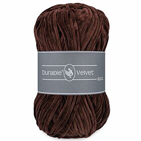 Durable Velvet 385 coffee bruin - Chenille Garen