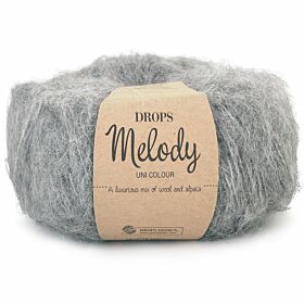 DROPS Melody Uni Colour - 04 grijs - Alpaca Wol Garen