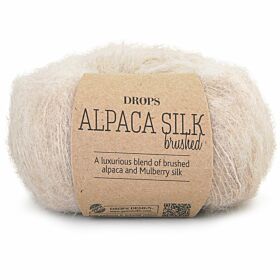 DROPS Brushed Alpaca Silk Uni Colour - 04 lichtbeige - Wol Garen