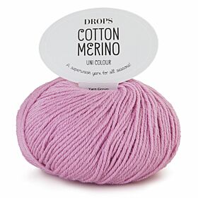 DROPS Cotton Merino Uni Colour - 04 lila roze - Wol/Katoen Garen