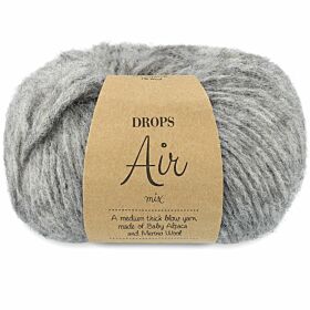 DROPS Air Mix 04 medium grijs / medium-grey - Alpaca wol garen