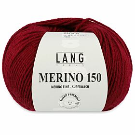 Lang Yarns Merino 150 - 63 donkerrood / wijnrood - Merinowol Garen