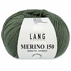 Lang Yarns Merino 150 - 98 olijfgroen / mosgroen - Merinowol Garen