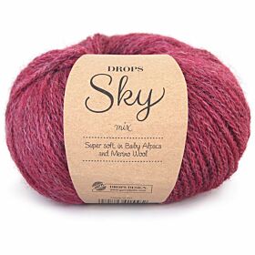 DROPS Sky Mix 10 kersensorbet / heide - Alpaca Wol Garen