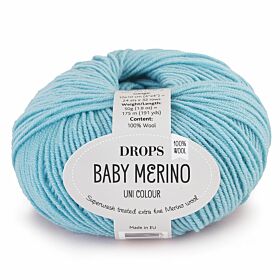 DROPS Baby Merino Uni Colour - 10 lichtturkoois - Wol & Garen