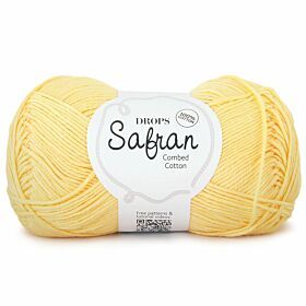 DROPS Safran Uni Colour - 10 vanille creme / maïsgeel - Katoen Garen