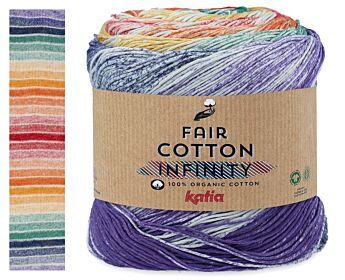 Katia Fair Cotton Infinity - 100 regenboog - Biologisch Katoen 1