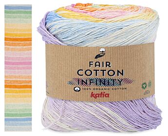 Katia Fair Cotton Infinity - 101 unicorn - Biologisch Katoen 1