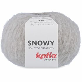 Katia Snowy 101 lichtgrijs - Garen met Pluche Look