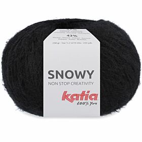 Katia Snowy - 103 zwart - Garen met Pluche Look