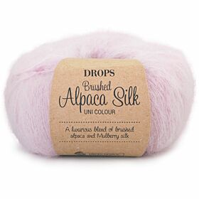DROPS Brushed Alpaca Silk Uni Colour - 12 poederroze - Wol Garen