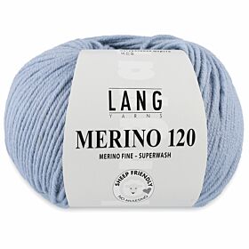 Lang Yarns Merino 120 - 123 zilvergrijs / blauwgrijs - Merinowol Garen