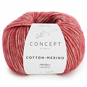 Katia Concept Cotton-Merino 125 framboosrood - Katoen/Merino Garen