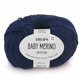 DROPS Baby Merino Uni Colour - 13 marineblauw - Wol & Garen