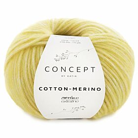 Katia Concept Cotton-Merino 130 zachtgeel - Katoen/Merino Garen