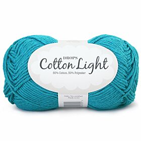 DROPS Cotton Light Uni Colour - 14 turkoois - Katoen/Polyester Garen