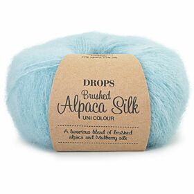 DROPS Brushed Alpaca Silk 15 licht zeegroen (Uni Colour) - Wol Garen
