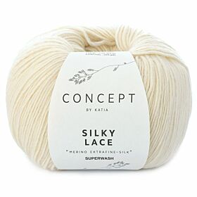 Katia Concept Silky Lace 152 ecru / naturel - Merino/Zijde Garen