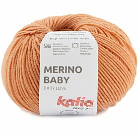 Katia Merino Baby 152 vermiljoen / bloedsinasappel - Wol Garen