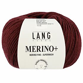 Lang Yarns Merino Plus 164 bordeaux / wijnrood - Merinowol Garen