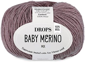 DROPS Baby Merino Mix - 17 donker mauve - Wol Garen 1