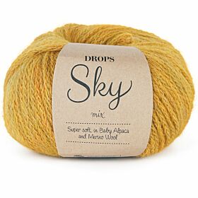 DROPS Sky Mix 17 kerrie / mosterdgeel - Alpaca Wol Garen