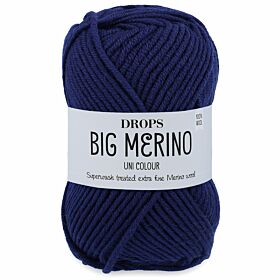 Drops Big Merino 17 marineblauw / navy / donkerblauw (Uni Colour) - Wol Garen