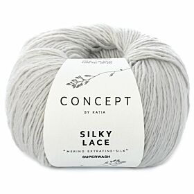 Katia Concept Silky Lace 173 parelgrijs - Merino/Zijde Wolgaren