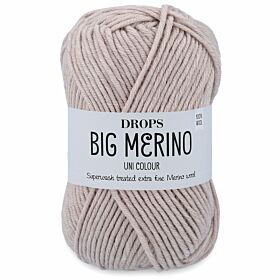 Drops Big Merino 19 beige / zand (Uni Colour) - Wol Garen