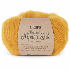 DROPS Brushed Alpaca Silk 19 kerrie uni colour - Wol Garen