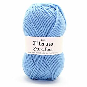 DROPS Merino Extra Fine Uni Colour - 19 lichtgrijsblauw - Wol Garen