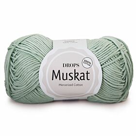 DROPS Muskat Uni Colour - 20 licht mintgroen - Katoen Garen