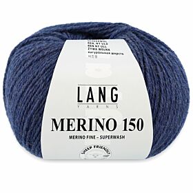 Lang Yarns Merino 150 - 234 denimblauw mix gemêleerd - Merinowol Garen