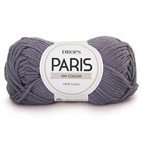 DROPS Paris Uni Colour - 24 zink / donkergrijs - Katoen Garen