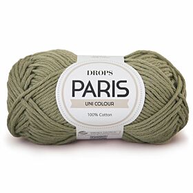 DROPS Paris Uni Colour - 25 mosgroen - Katoen Garen