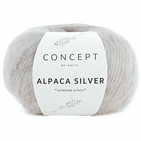 Katia Concept Alpaca Silver - 251 beige met zilver - Glans Garen