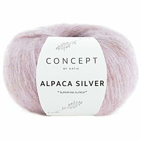 Katia Concept Alpaca Silver 252 lichtroze met zilver - Glans Garen