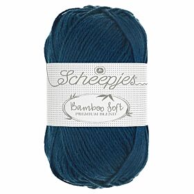 Scheepjes Bamboo Soft 253 blue opal / donkerblauw - Bamboe/Katoen Garen