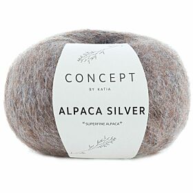 Katia Concept Alpaca Silver 257 bruin met zilver - Glans Garen