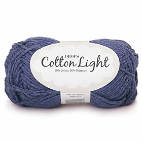 DROPS Cotton Light Uni Colour - 26 denimblauw - Katoen/Polyester Garen