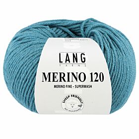 Lang Yarns Merino 120 - 274 donker jadeblauw - Merinowol Garen