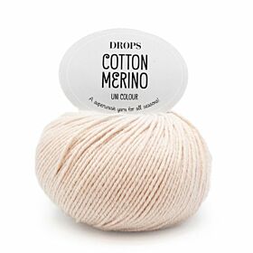DROPS Cotton Merino Uni Colour - 28 poeder - Wol/Katoen Garen 1
